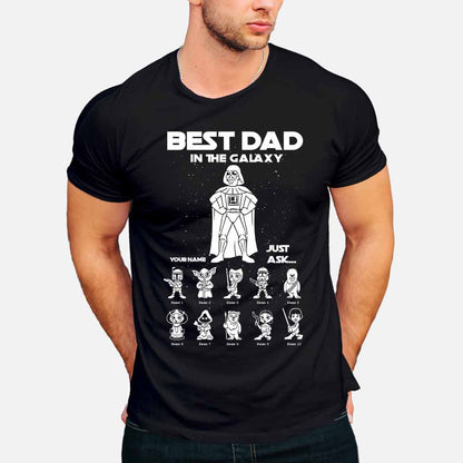 Best Dad In The Galaxy - Personalized Father's Day The Force T-shirt and Hoodie