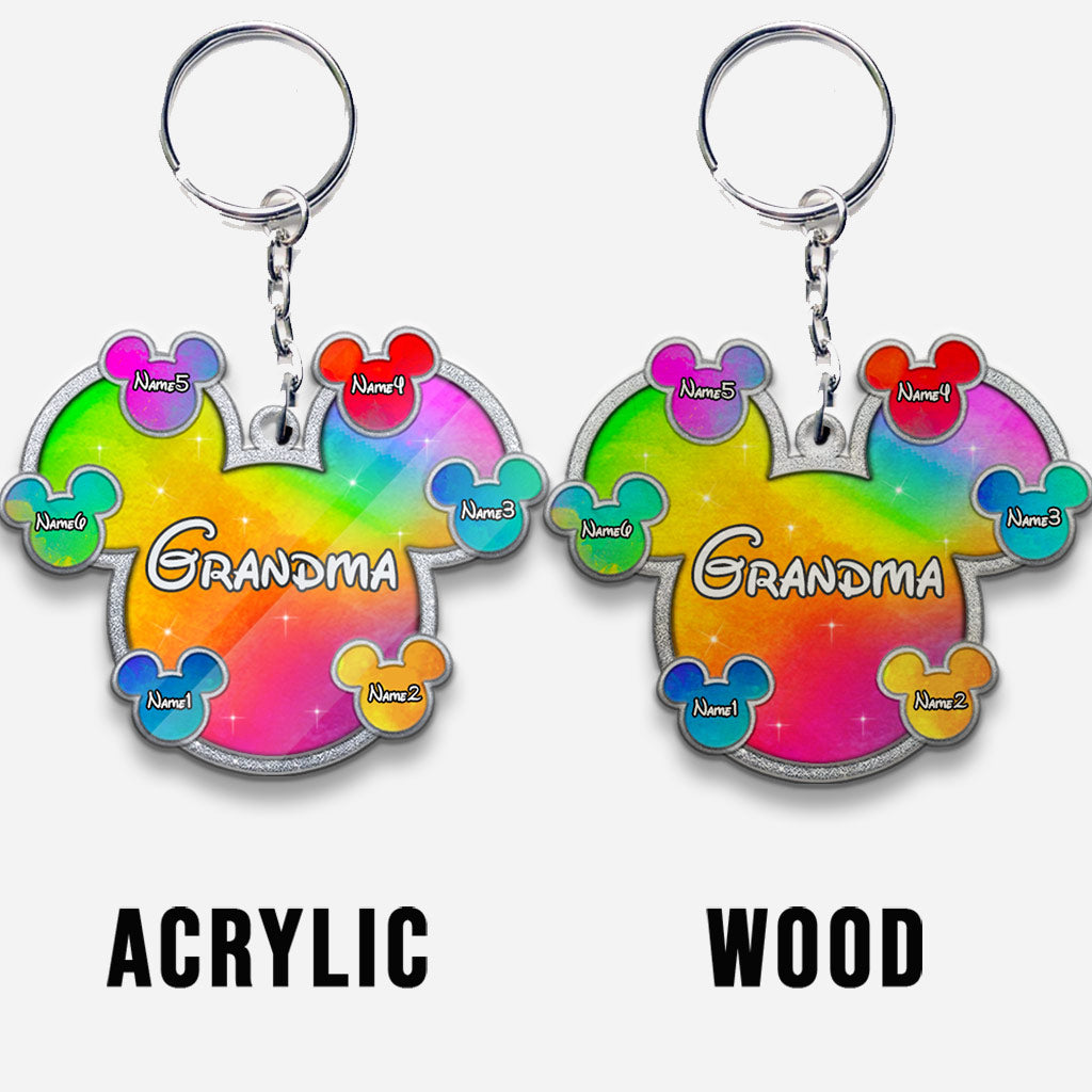 Grandma - Personalized Keychain (Printed On Both Sides)