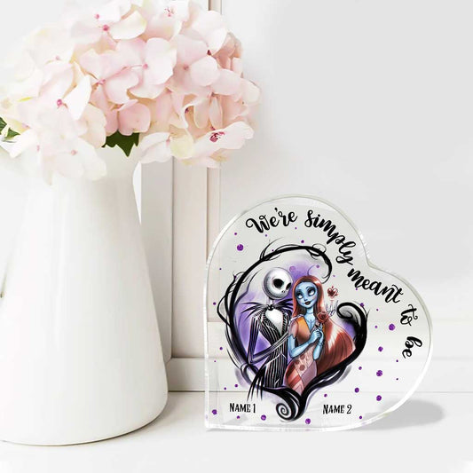 We're Simply Meant To Be - Personalized Couple Nightmare Custom Shaped Acrylic Plaque