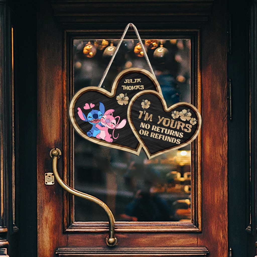 I'm Yours No Return Or Refund - Personalized Ohana Wood Sign