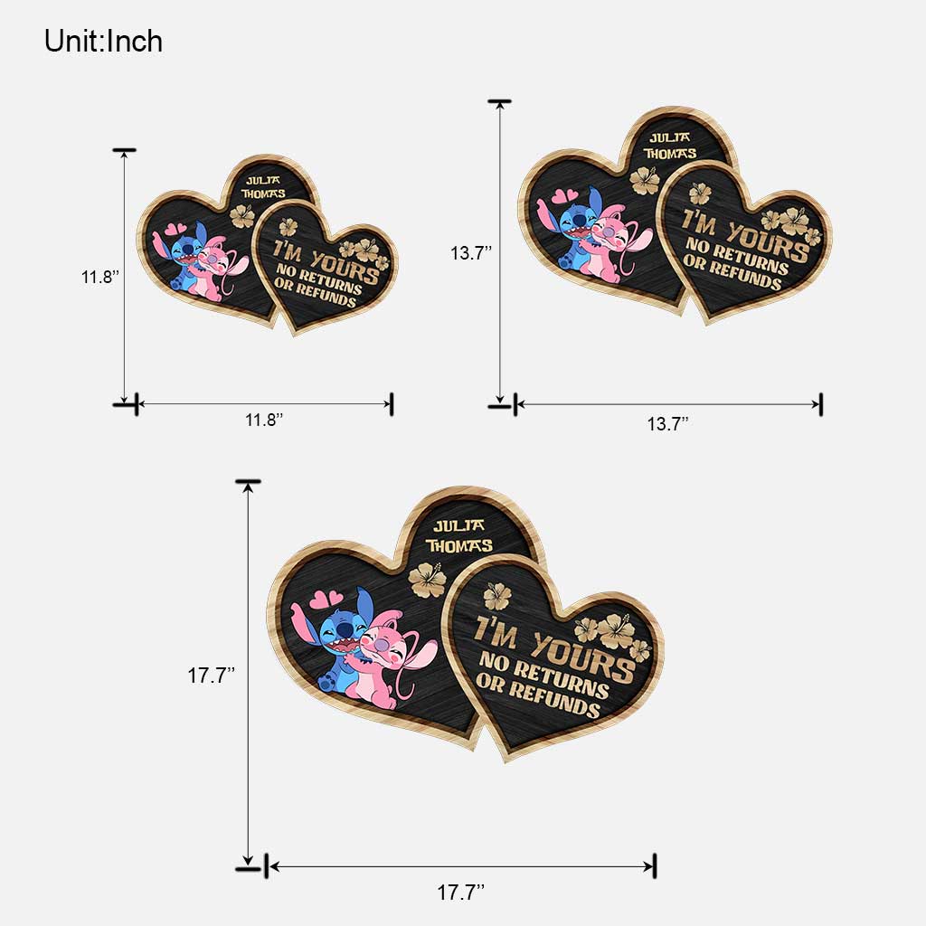 I'm Yours No Return Or Refund - Personalized Ohana Wood Sign