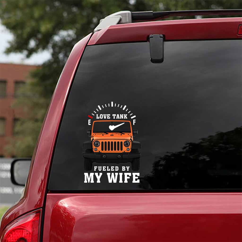 Love Tank - Personalized Couple Car Decal Full