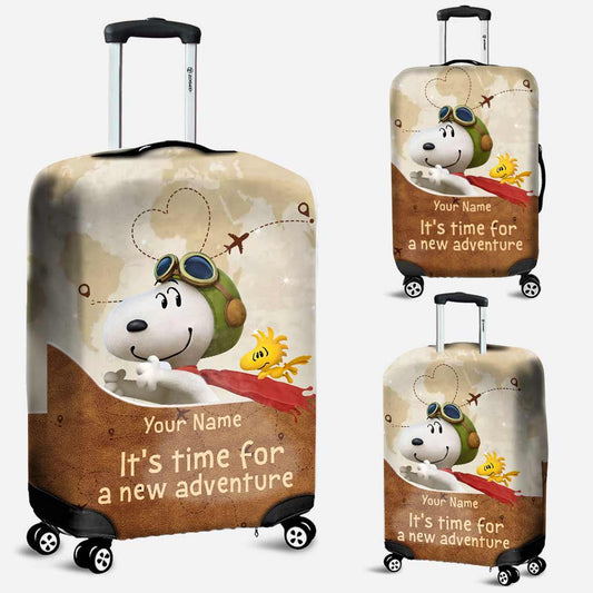 It's Time For A New Adventure - Personalized Luggage Cover