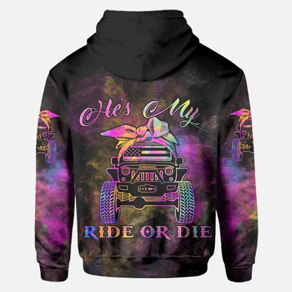 Ride Or Die - Personalized Couple Car All Over T-shirt and Hoodie