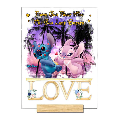 From Our First Kiss Till Our Last Breath - Personalized Ohana Transparent Acrylic Plaque