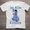 Just A Girl Who Loves - Blue Soft Drink T-shirt and Hoodie