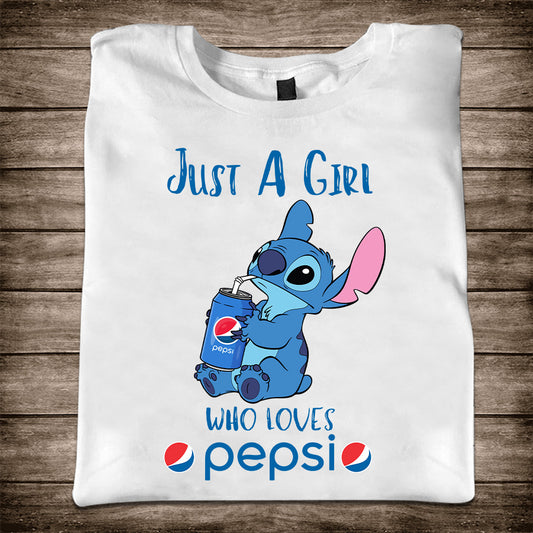 Just A Girl Who Loves - Blue Soft Drink T-shirt and Hoodie