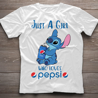 Just A Girl Who Loves - Blue Soft Drink T-shirt and Hoodie