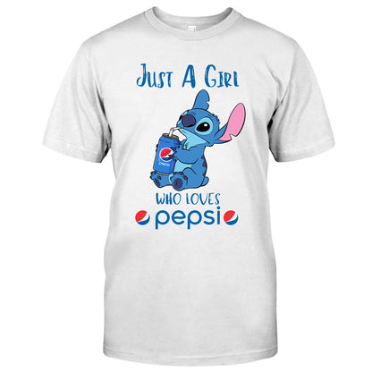 Just A Girl Who Loves - Blue Soft Drink T-shirt and Hoodie