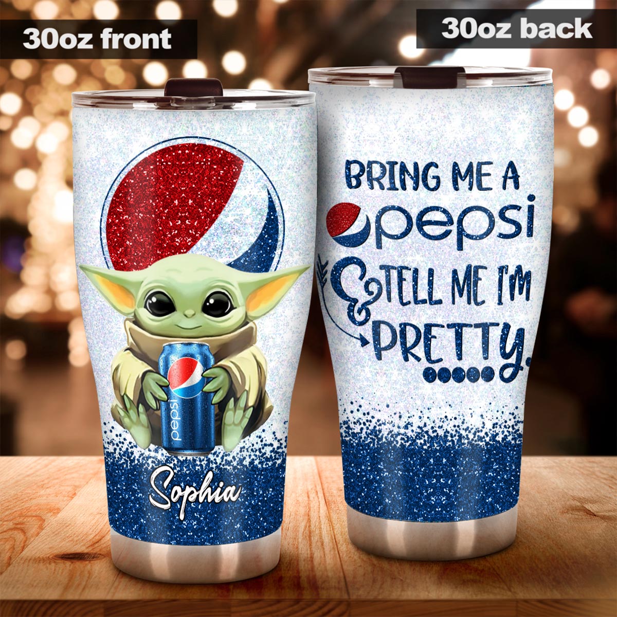 Bring Me Tell Me - Personalized Blue Soft Drink Tumbler