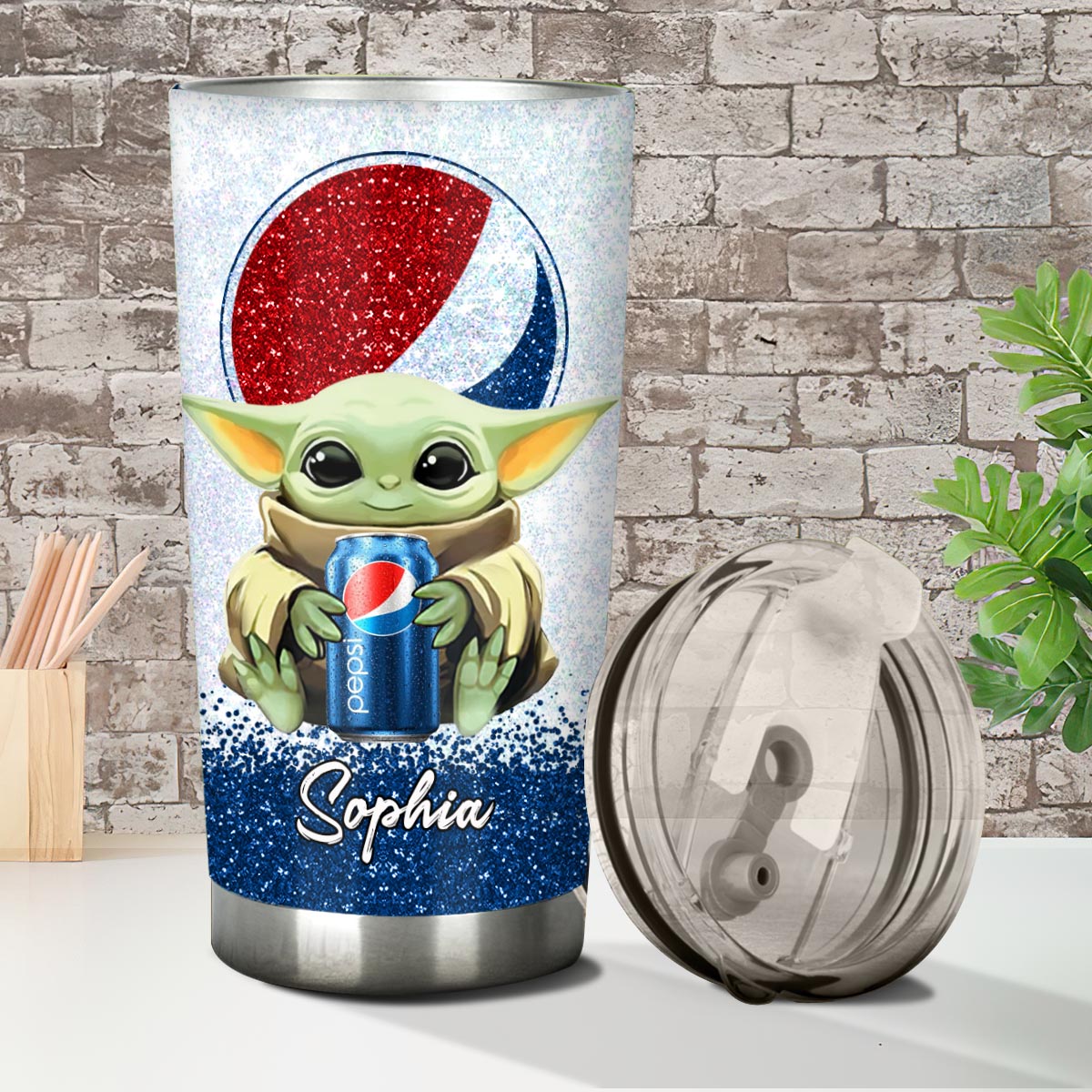 Bring Me Tell Me - Personalized Blue Soft Drink Tumbler