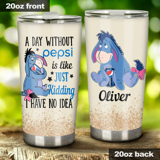 Just Kidding - Personalized Blue Soft Drink Tumbler