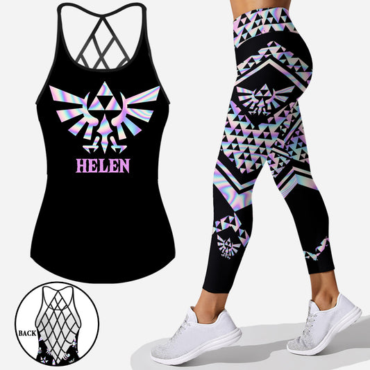 Grow Over Time - Personalized The Hero's Legend Cross Tank Top and Leggings