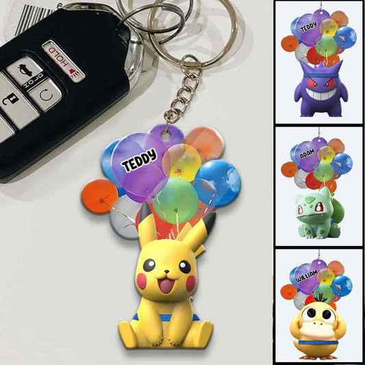 I Choose You - Personalized Monster Trainer Keychain (Printed On Both Sides)