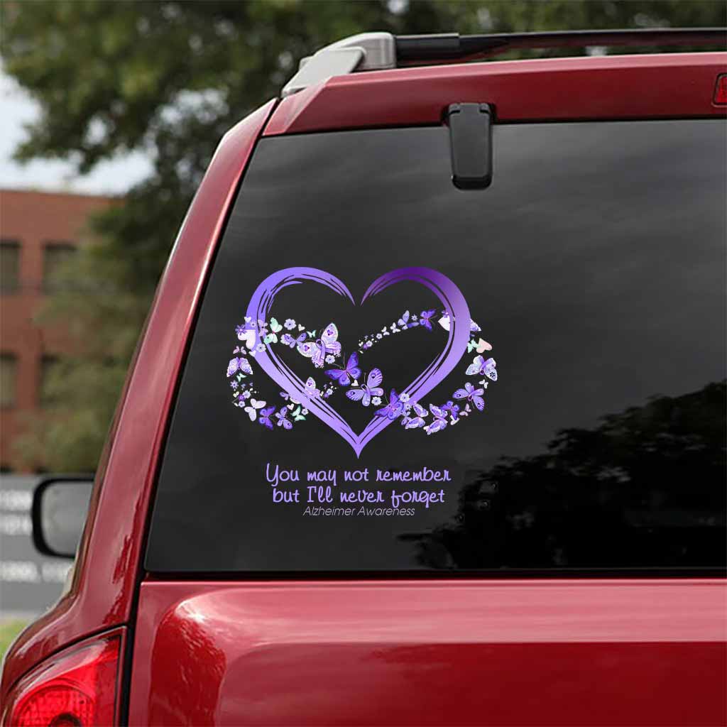 I Will Remember For You - Alzheimer Awareness Decal Full