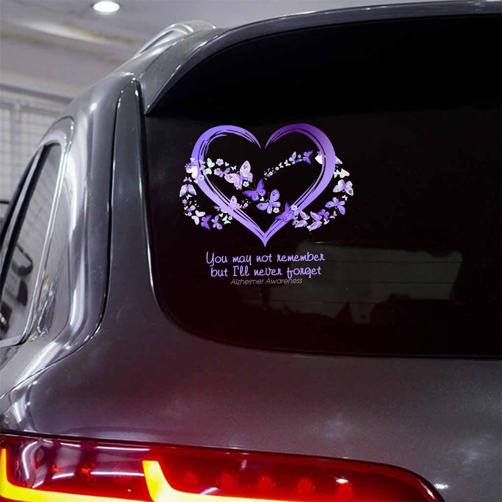 I Will Remember For You - Alzheimer Awareness Decal Full