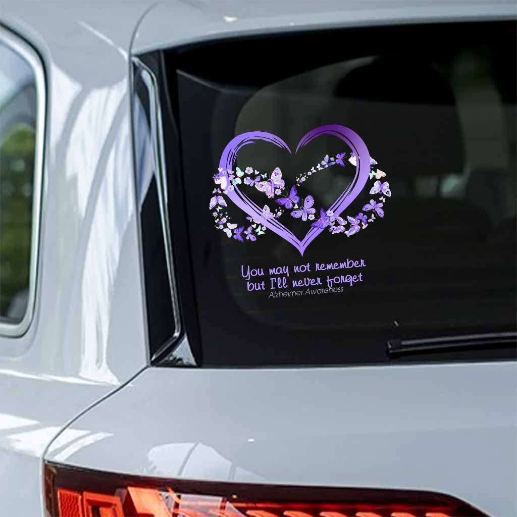 I Will Remember For You - Alzheimer Awareness Decal Full