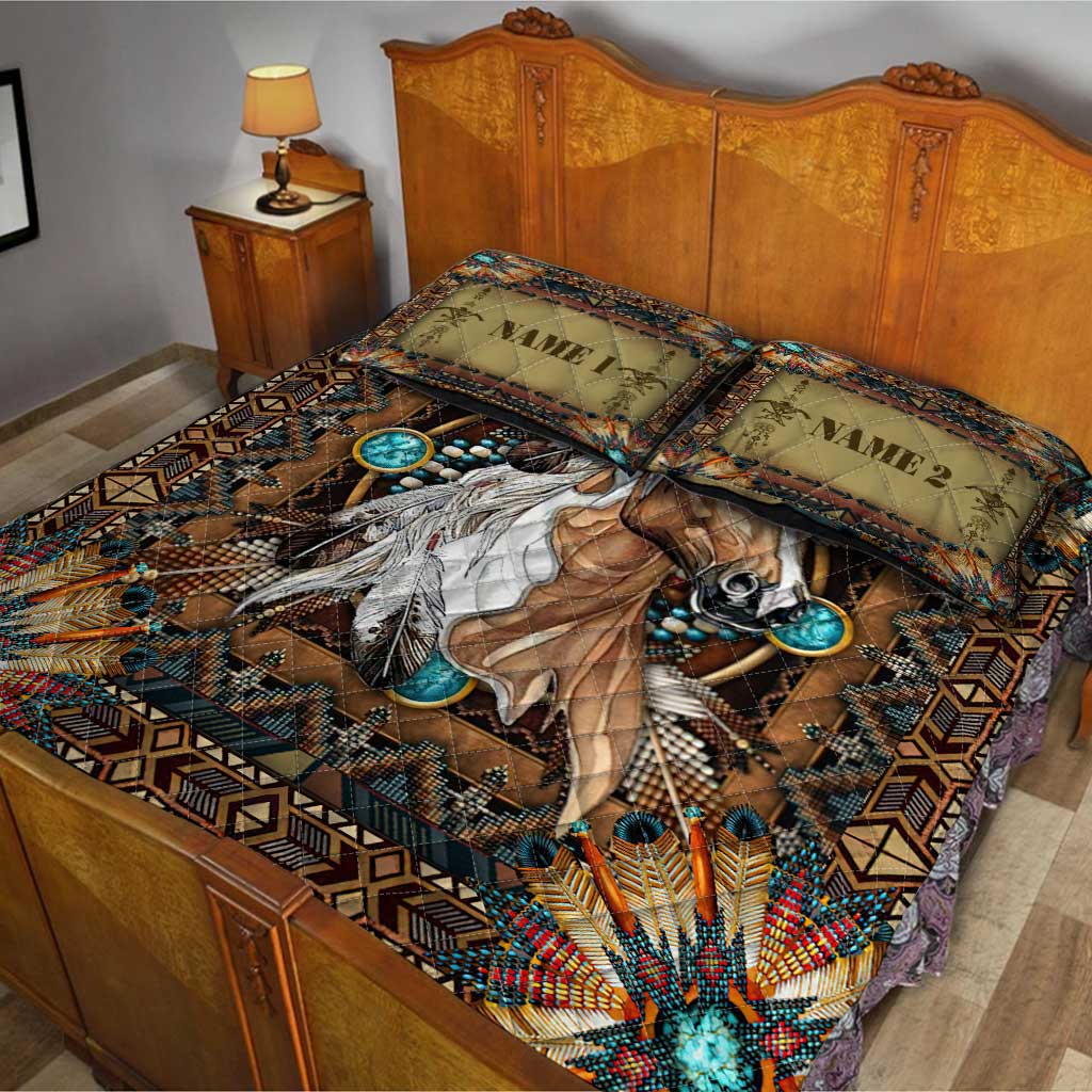 Horse Tribal Hausdirect - Personalized Horse Quilt Set