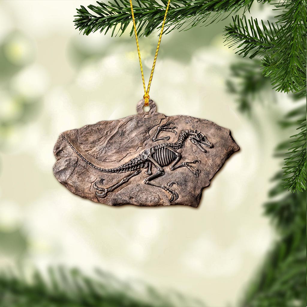 Dinosaur Fossil - Christmas Ornament (Printed On Both Sides)