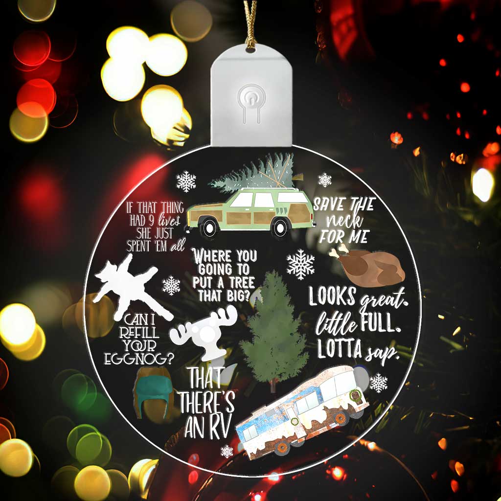 Save The Neck For Me - Christmas Round Led Acrylic Ornament