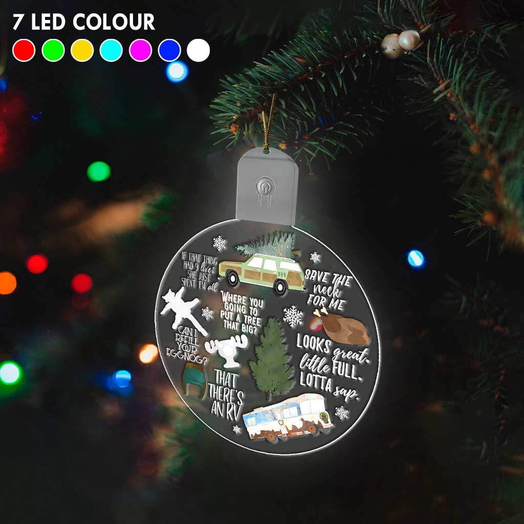 Save The Neck For Me - Christmas Round Led Acrylic Ornament