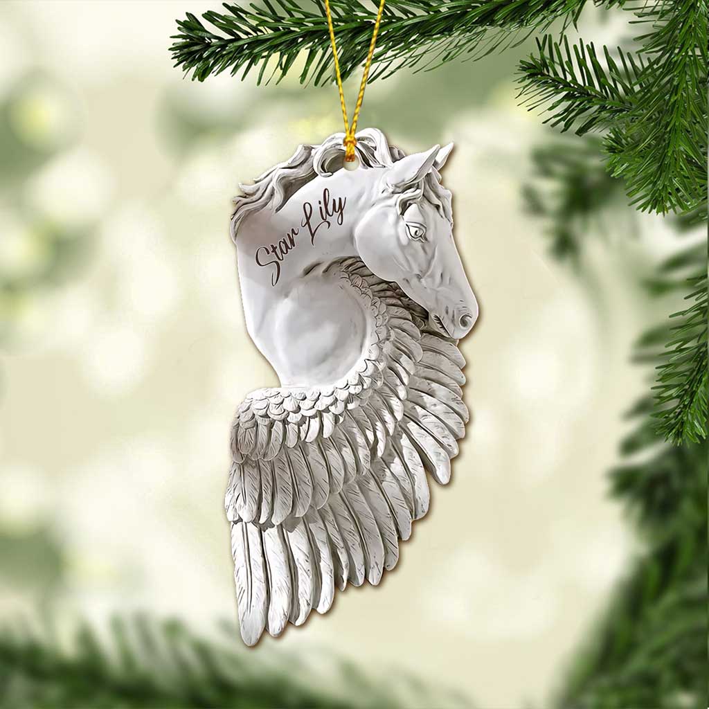 Angels Are Called Horses - Personalized Christmas Horse Ornament (Printed On Both Sides)