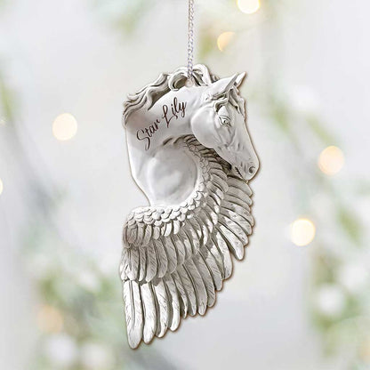 Angels Are Called Horses - Personalized Christmas Horse Ornament (Printed On Both Sides)