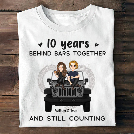 Years Of Life Behind Bars - Personalized Couple Car T-shirt and Hoodie