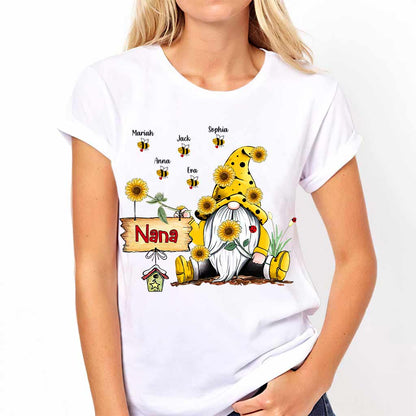 Mom Grandma Reasons To Bee Happy - Personalized T-shirt and Hoodie