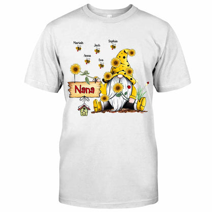 Mom Grandma Reasons To Bee Happy - Personalized T-shirt and Hoodie