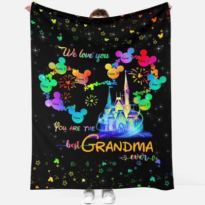 Best Grandma Ever - Personalized Mother's Day Grandma Blanket