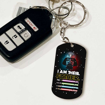 I Am Their Father - Personalized Father's Day Stainless Steel Keychain