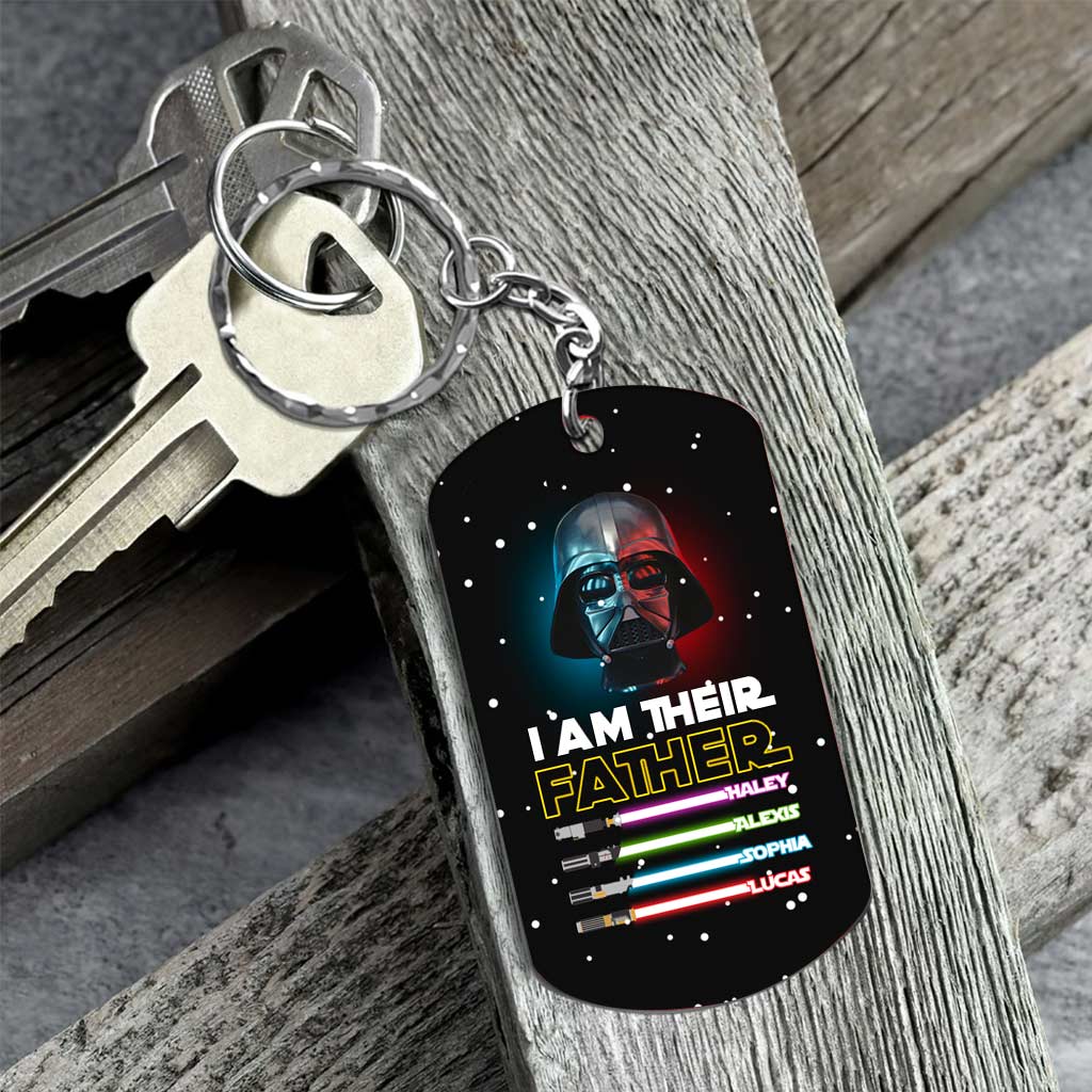 I Am Their Father - Personalized Father's Day Stainless Steel Keychain