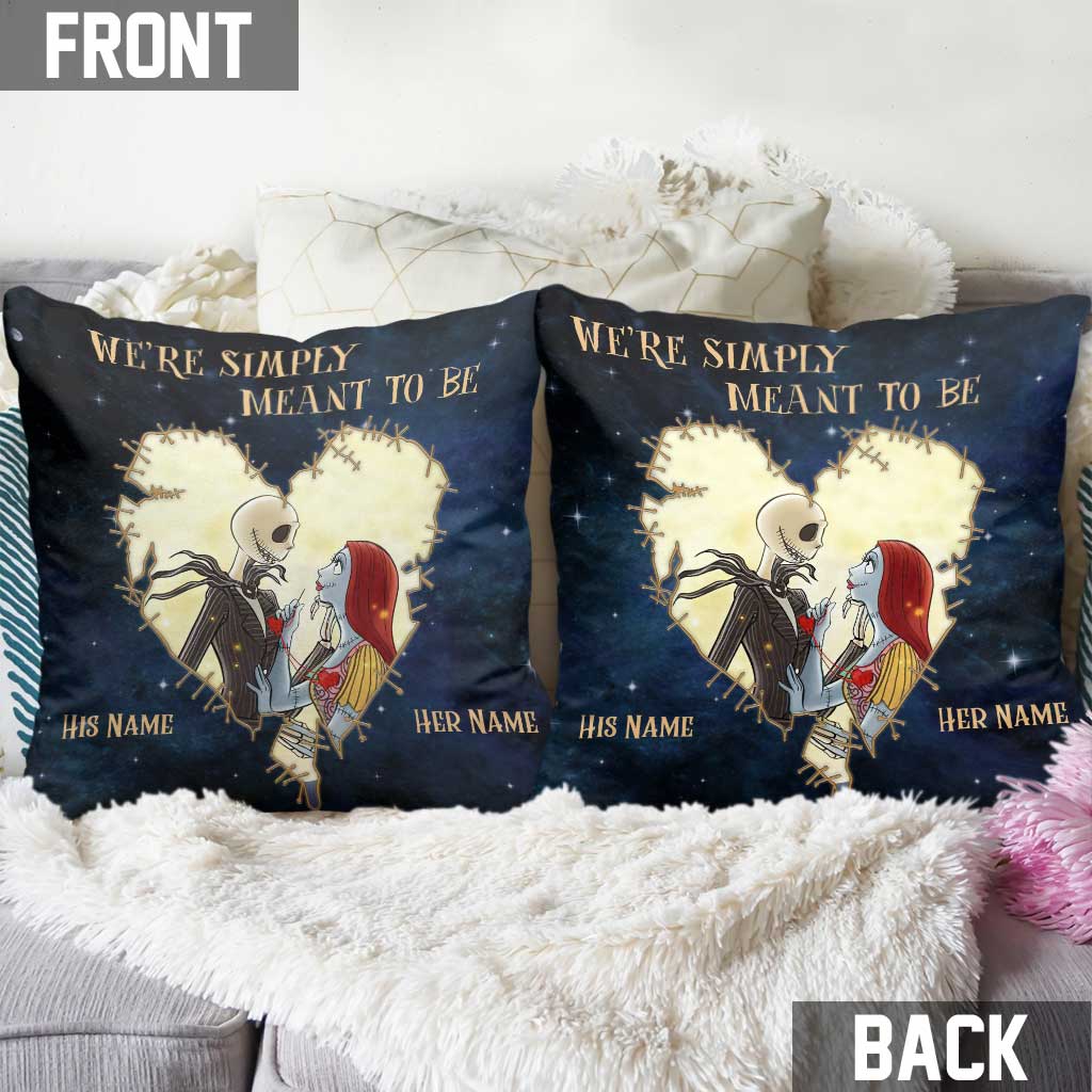 We're Simply Meant To Be - Personalized Nightmare Throw Pillow