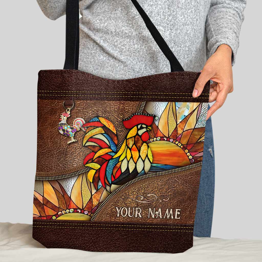 Love Chickens Personalized  Tote Bag