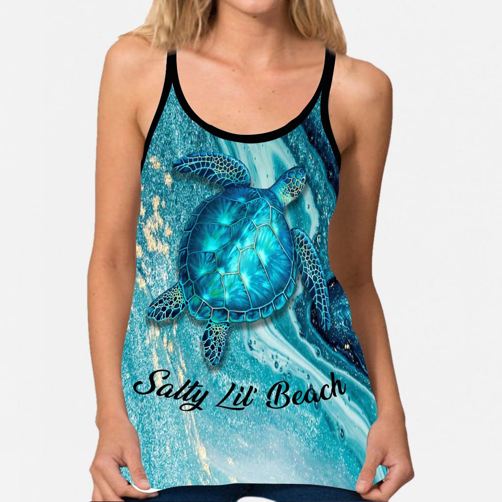 Salty Lil' Beach - Turtle Cross Tank Top