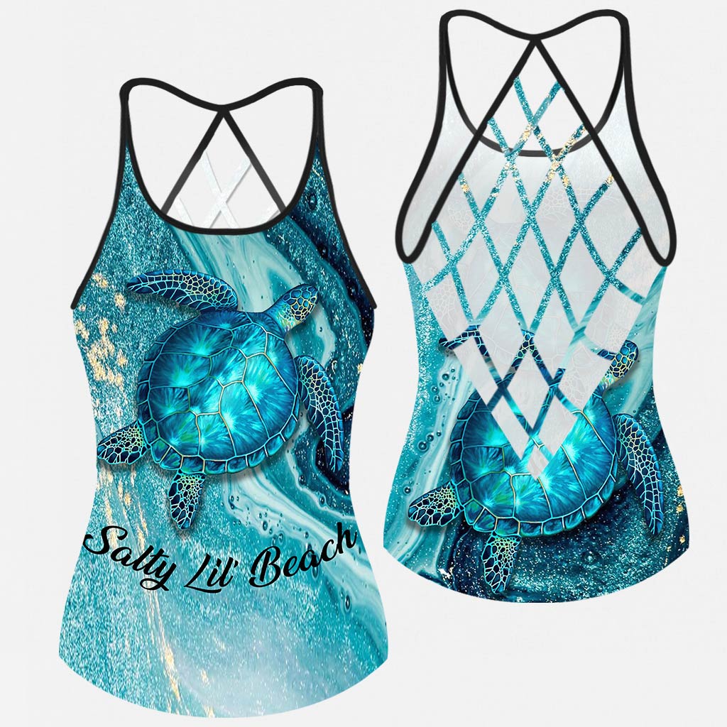 Salty Lil' Beach - Turtle Cross Tank Top