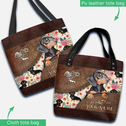 Dachshund Personalized  Tote Bag