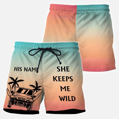 Adventurous Couple - Personalized Car Men Shorts And Women Shorts