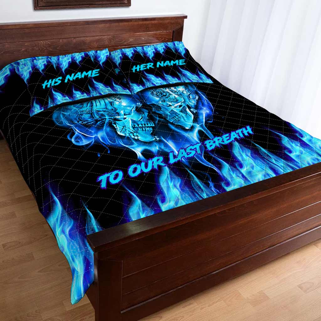 From Our First Kiss - Personalized Skull Quilt Set