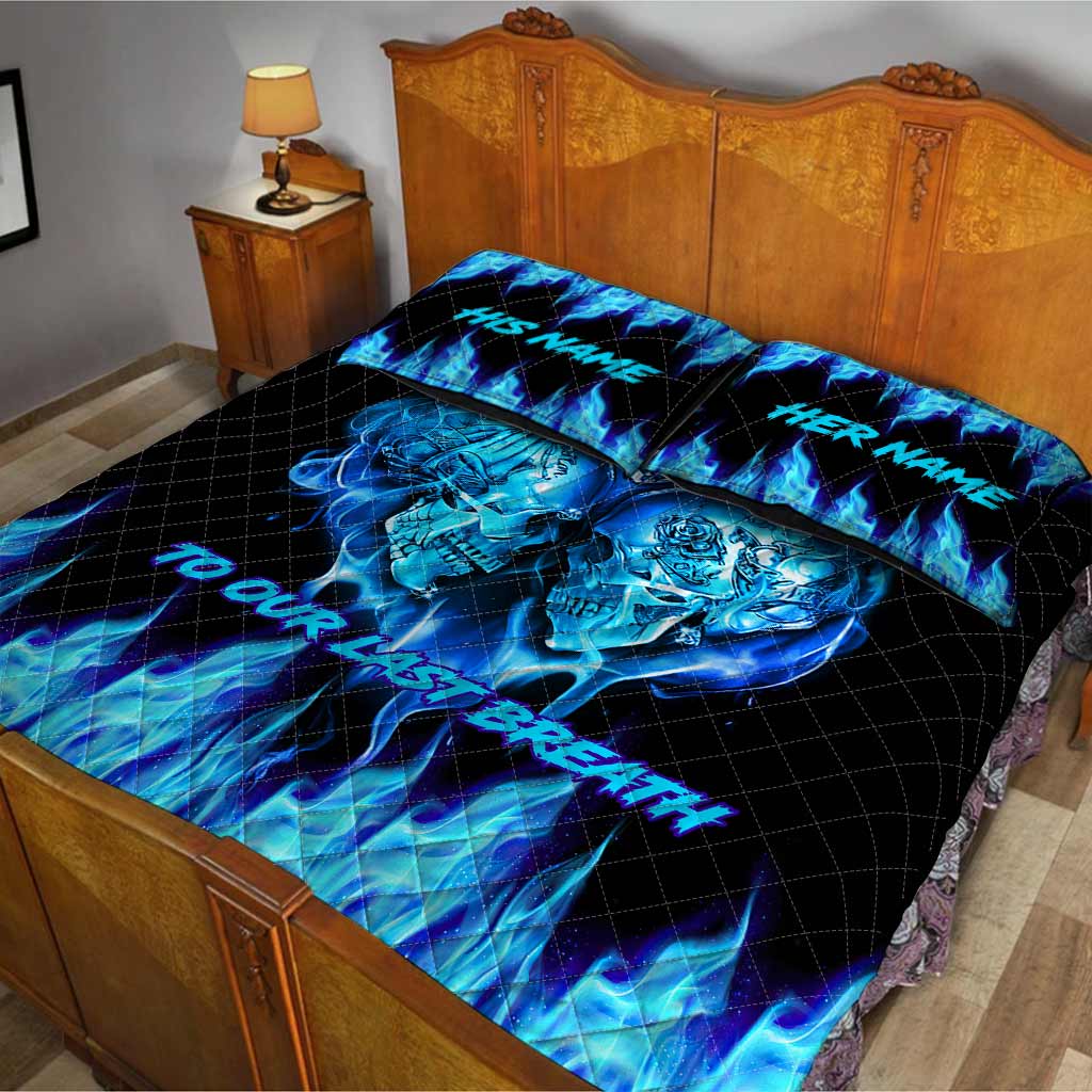 From Our First Kiss - Personalized Skull Quilt Set