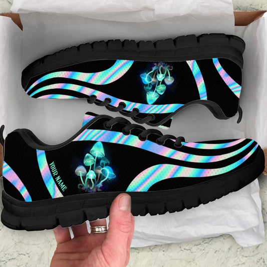 Glowing Blue Mushroom - Personalized Magic Mushroom Sneakers