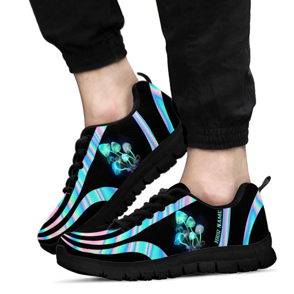 Glowing Blue Mushroom - Personalized Magic Mushroom Sneakers