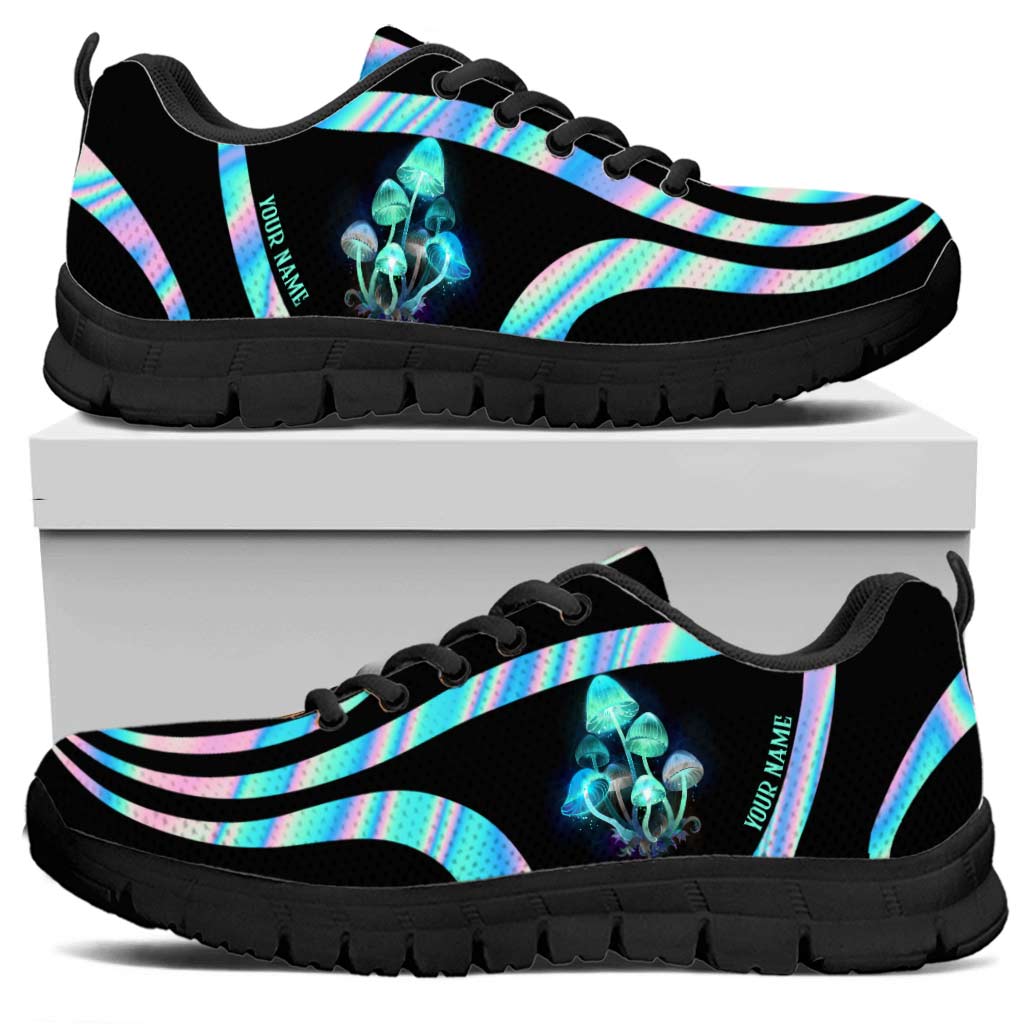 Glowing Blue Mushroom - Personalized Magic Mushroom Sneakers