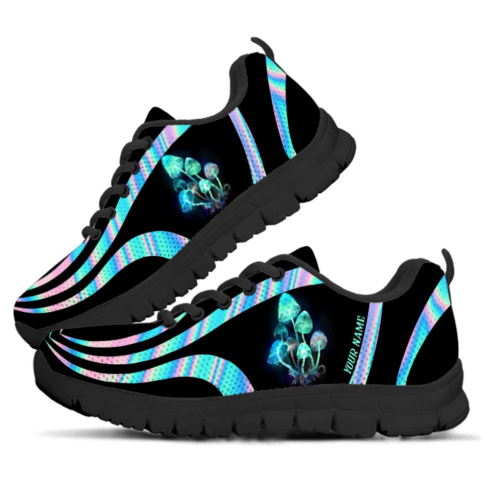 Glowing Blue Mushroom - Personalized Magic Mushroom Sneakers