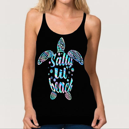 Salty Lil Beach - Turtle Cross Tank Top