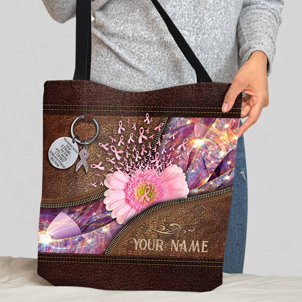 Faith Hope Love - Breast Cancer Awareness Personalized Tote Bag