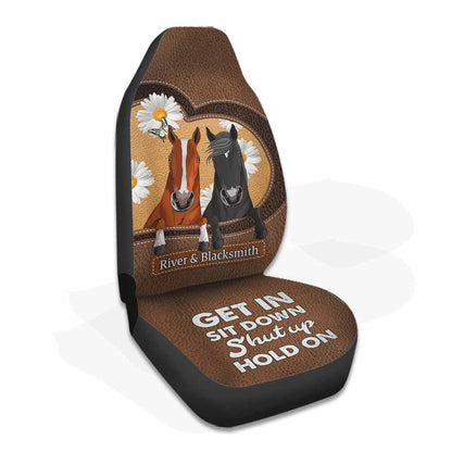 Get In Sit Down - Personalized Horse Seat Covers