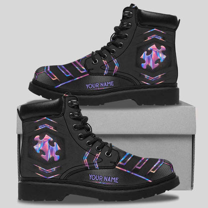 Love Needs No Words - Personalized Autism Awareness All Season Boots