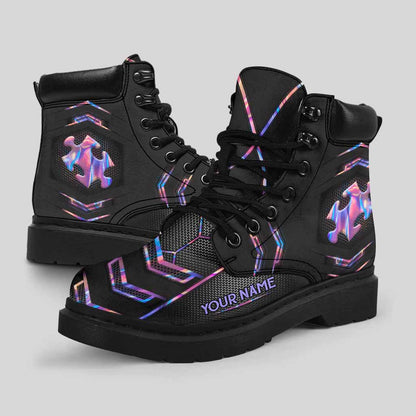 Love Needs No Words - Personalized Autism Awareness All Season Boots